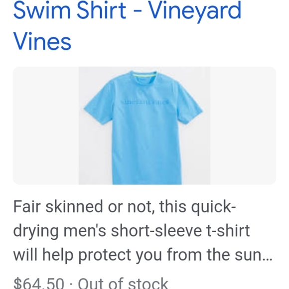 Vineyard vines swim shirt - Picture 7 of 8